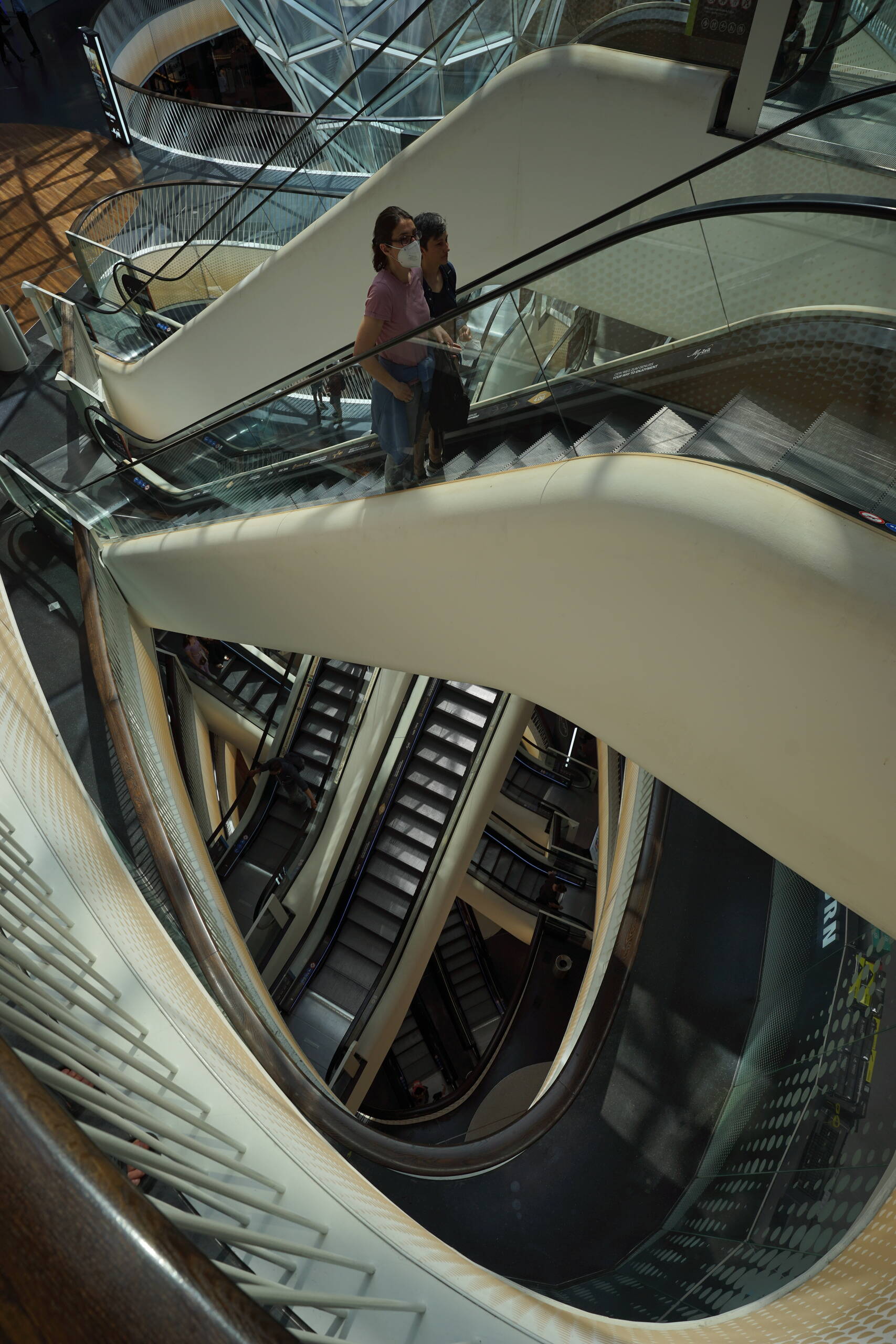An image of escalators.